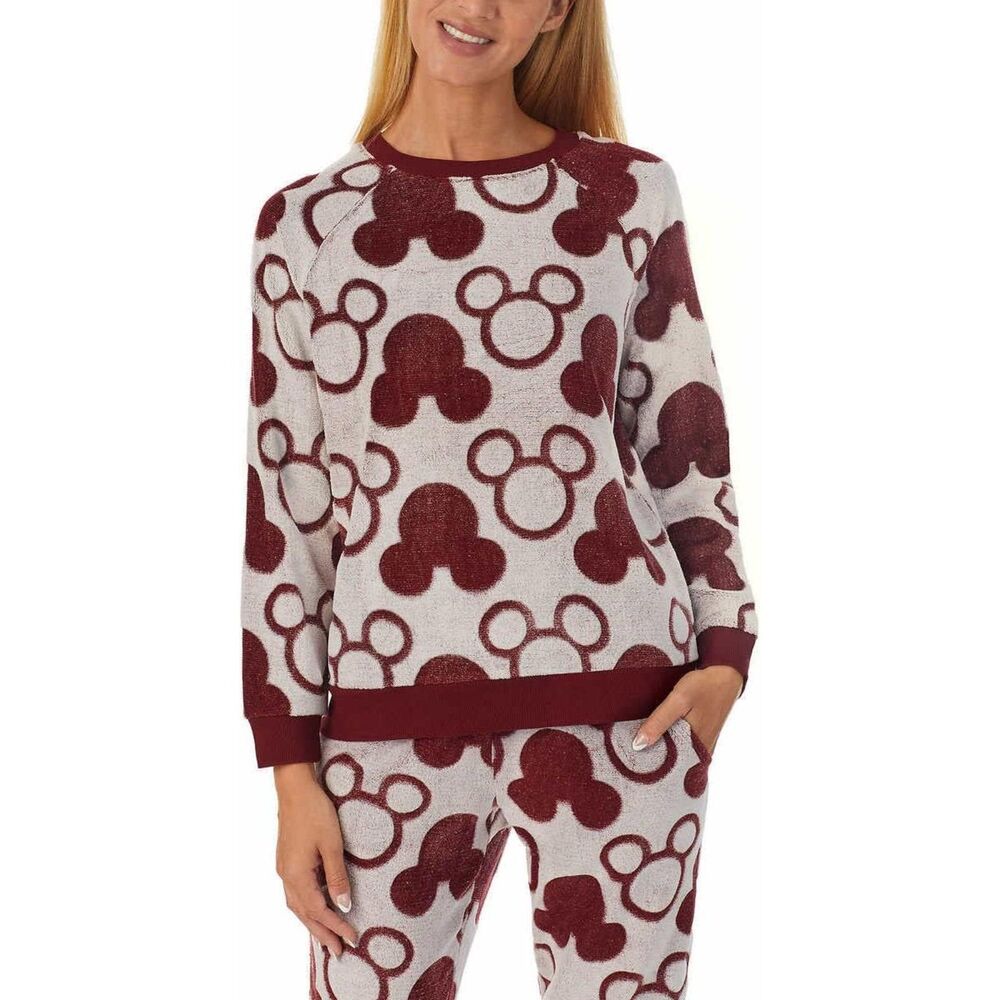 NEW Soft Fleece Sz XL (16/18) Comfy MICKEY MOUSE 2 Pc Pajama Lounge Set DISNEY - Picture 3 of 7
